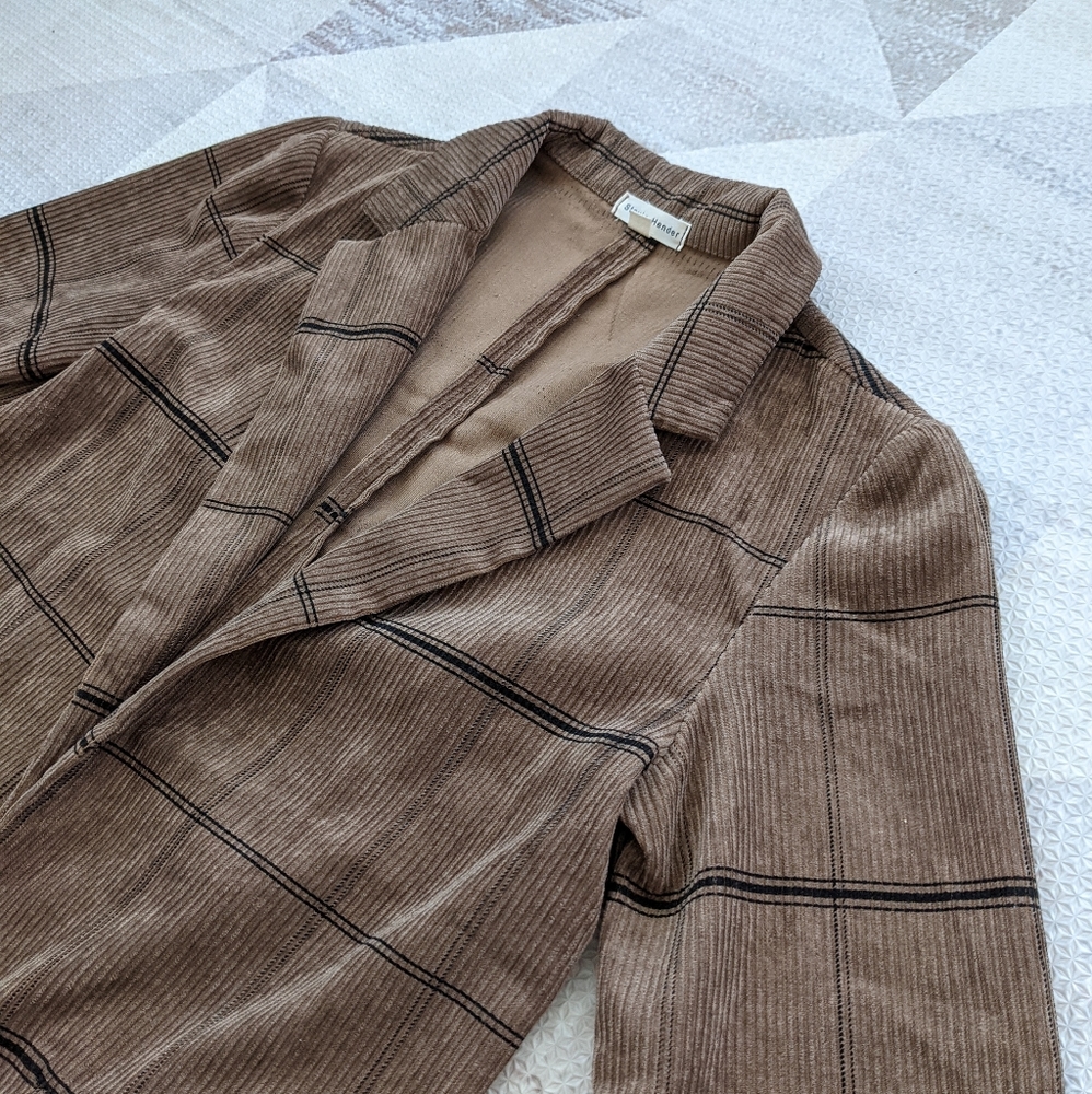 **NWOT***PLAID BLAZER***CORDUROY**
